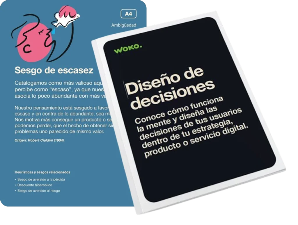 Set de cartas diseño del comporamiento woko